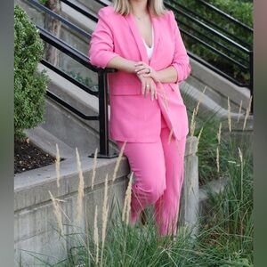 Pink pant suit